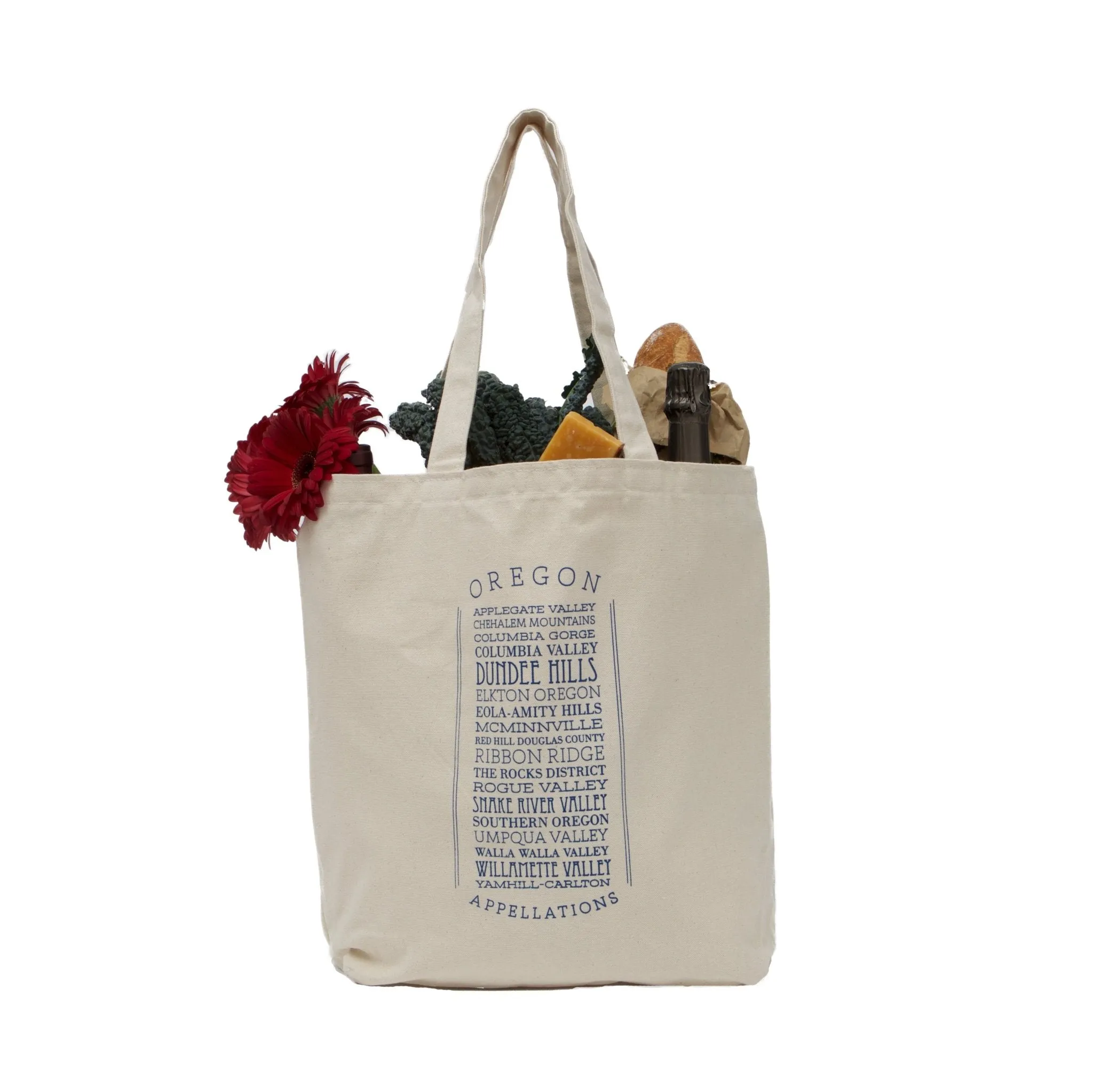 10 Oz. Natural Canvas Market Tote Printed with a Customizable APPELLATIONS Design