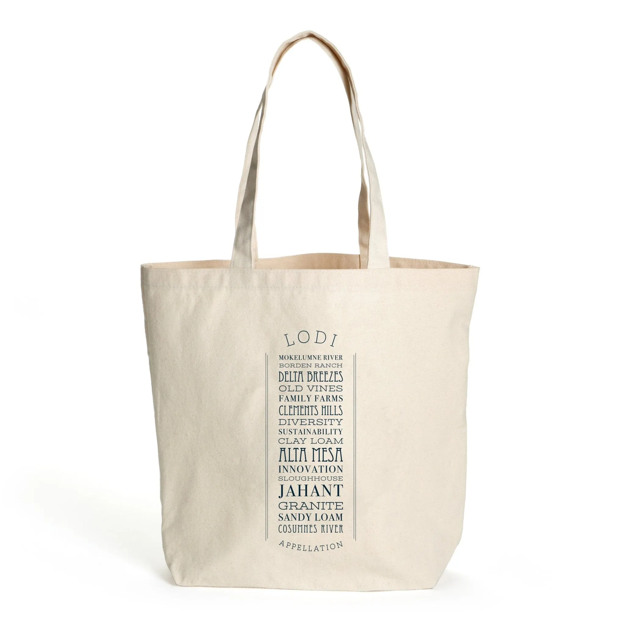 10 Oz. Natural Canvas Market Tote Printed with a Customizable APPELLATIONS Design