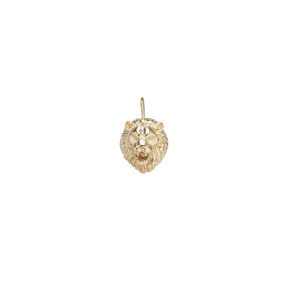 14k Single Lion Head Charm