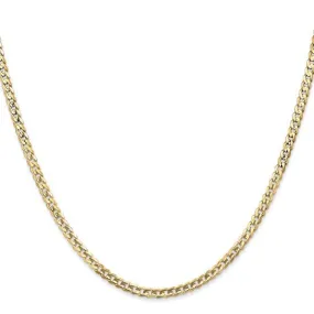 14K Y Gold 22 3mm Open Concave Curb Chain