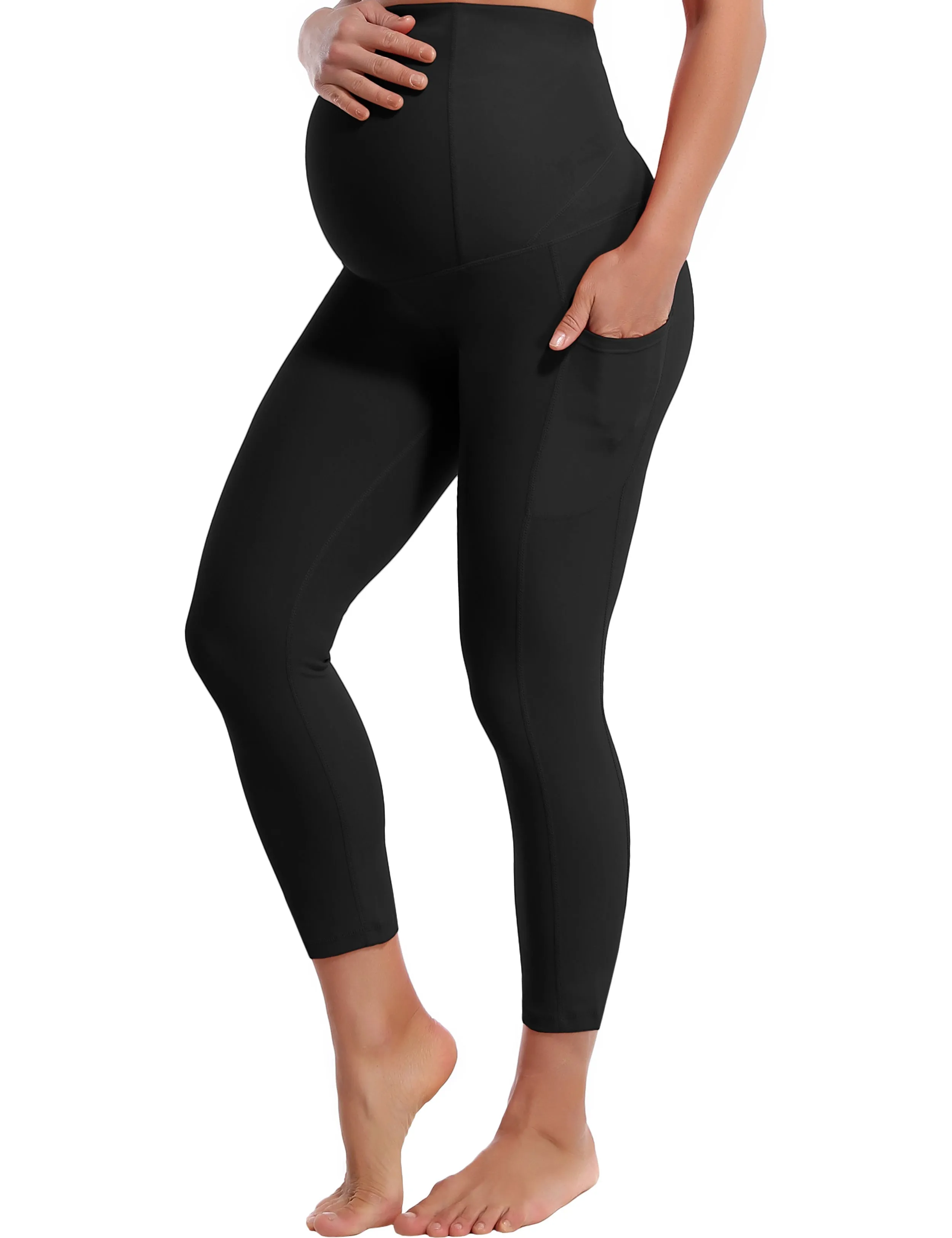 22 Side Pockets Maternity yogastudio Pants black_yogastudio