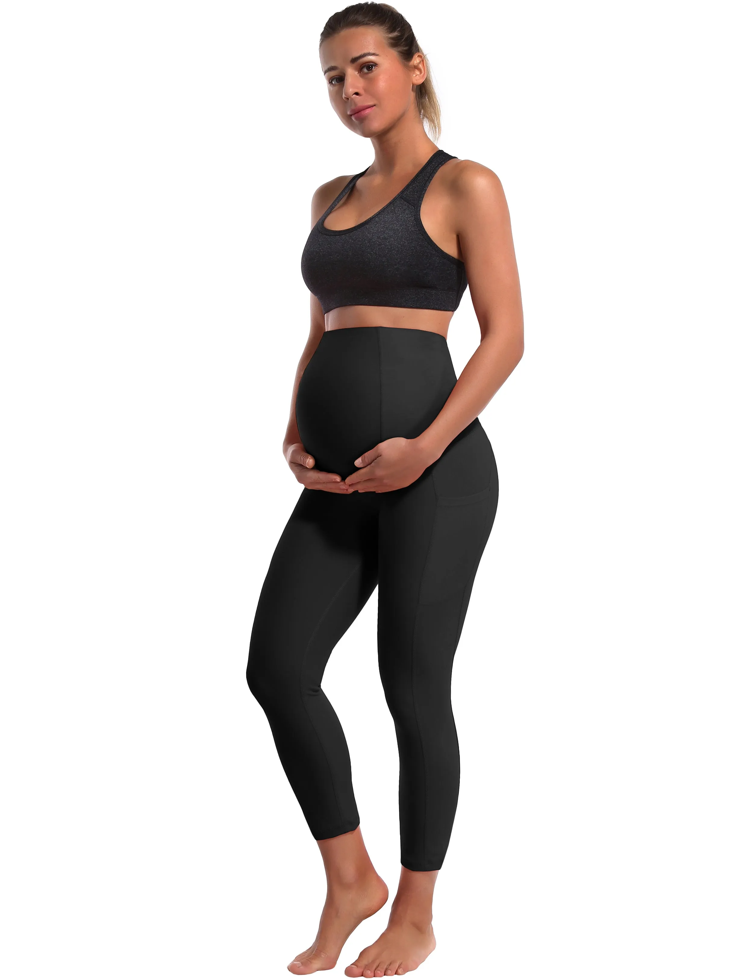 22 Side Pockets Maternity yogastudio Pants black_yogastudio