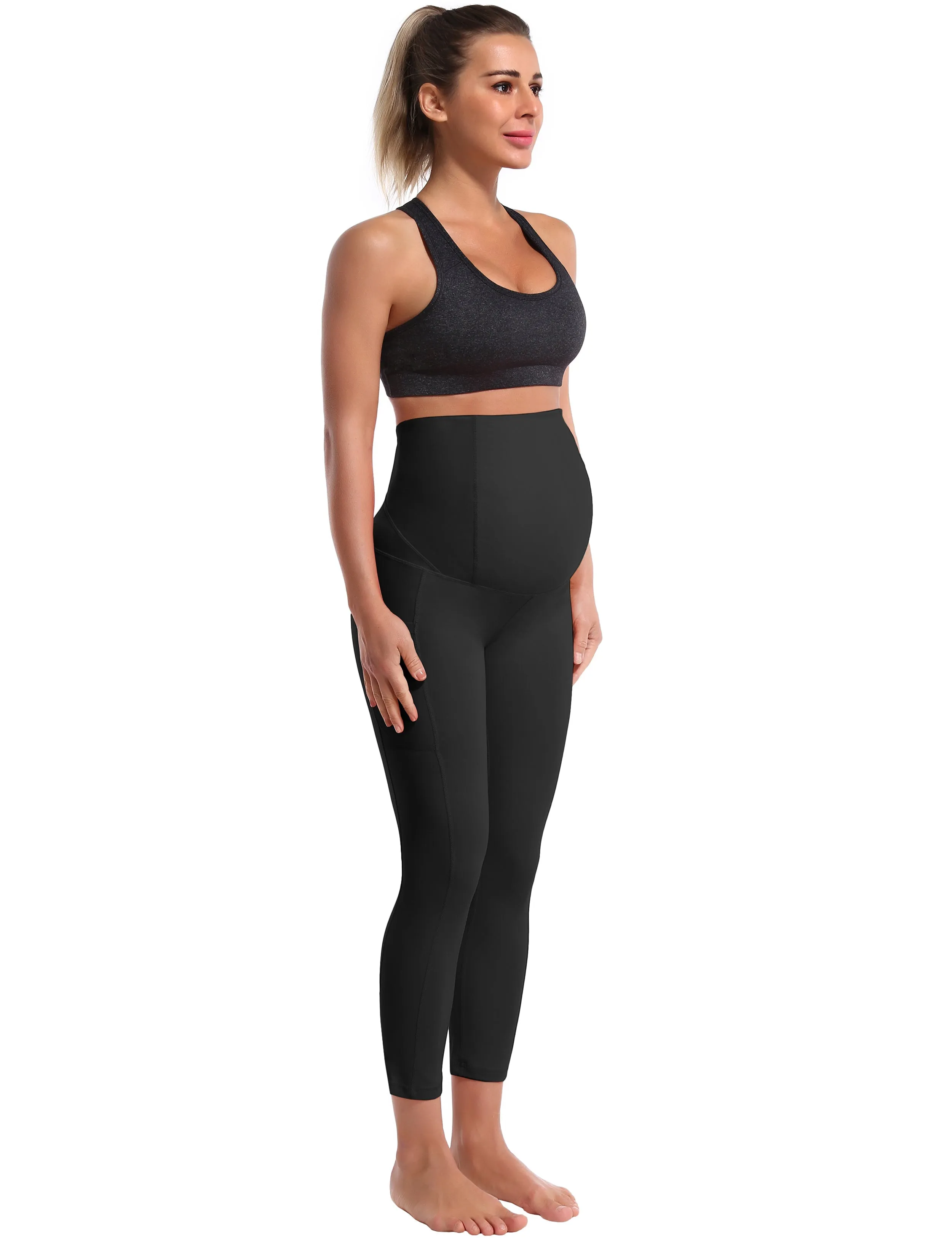 22 Side Pockets Maternity yogastudio Pants black_yogastudio