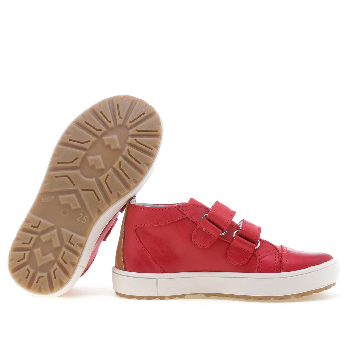 (2634-22) Low Velcro Trainers red