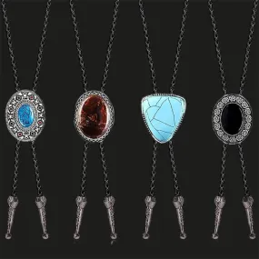 4 Pieces Gem-Set Men's Bolo Tie