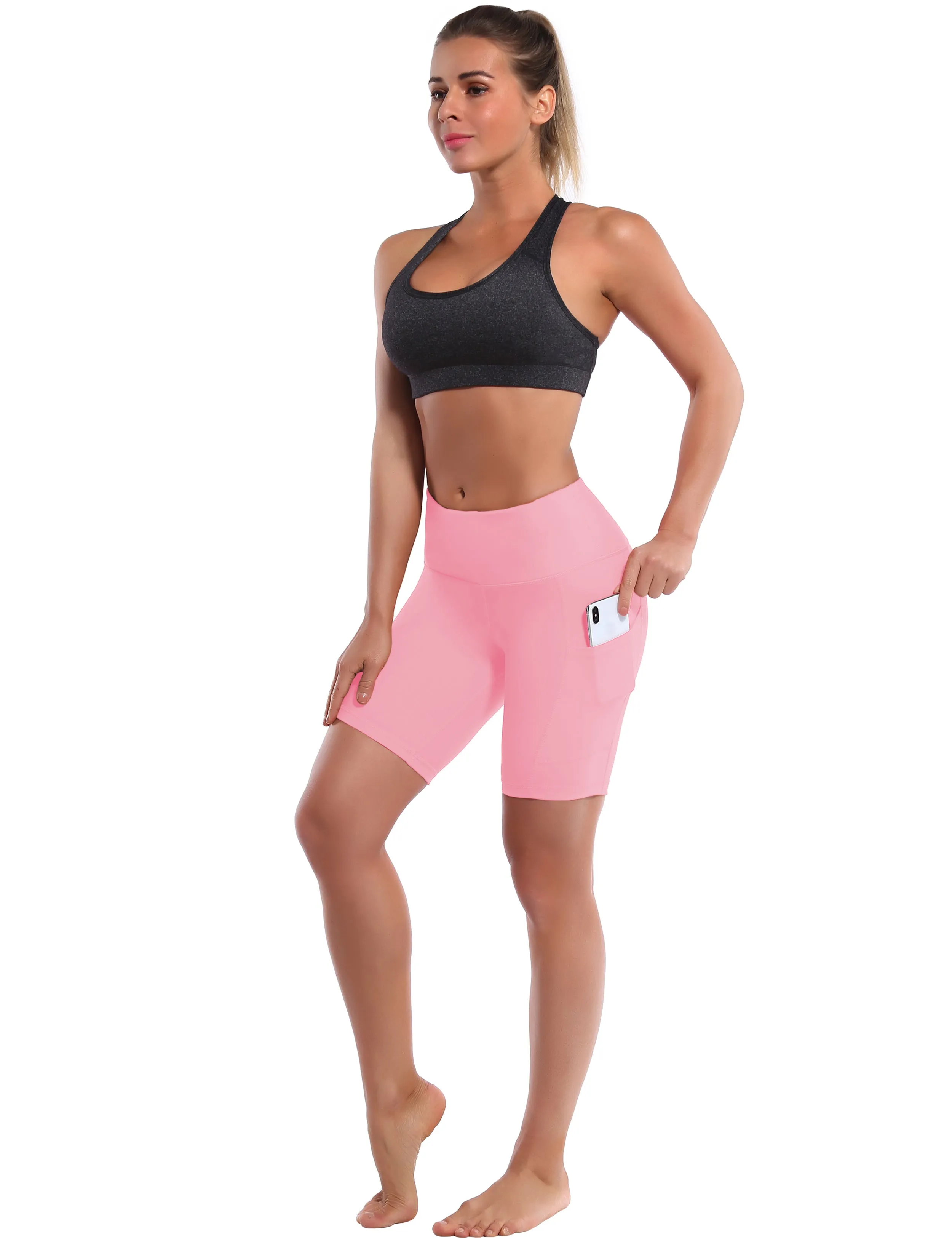 8 Side Pockets yogastudio Shorts lemonadepink ins_yogastudio