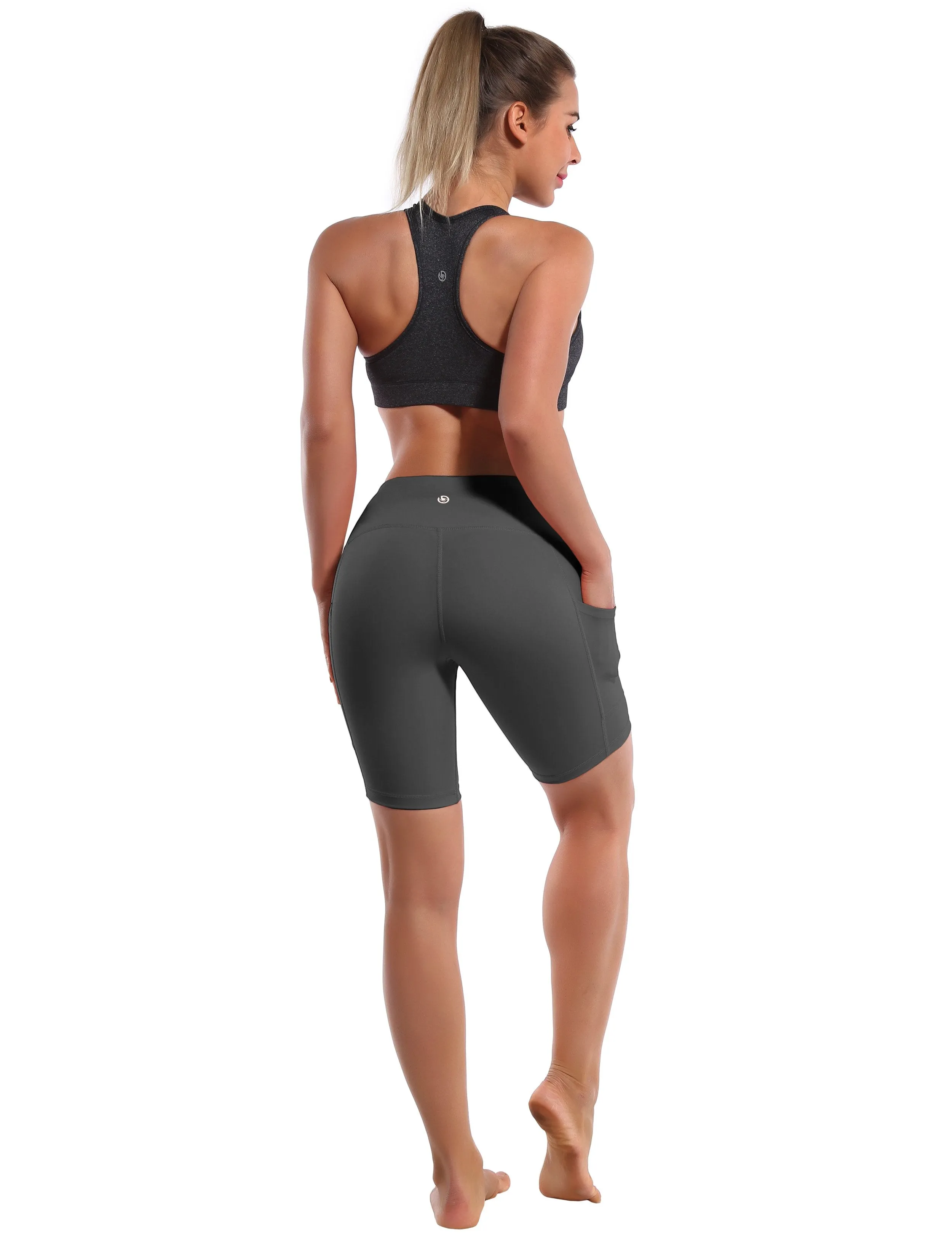 8 Side Pockets yogastudio Shorts shadowcharcoal ins_yogastudio