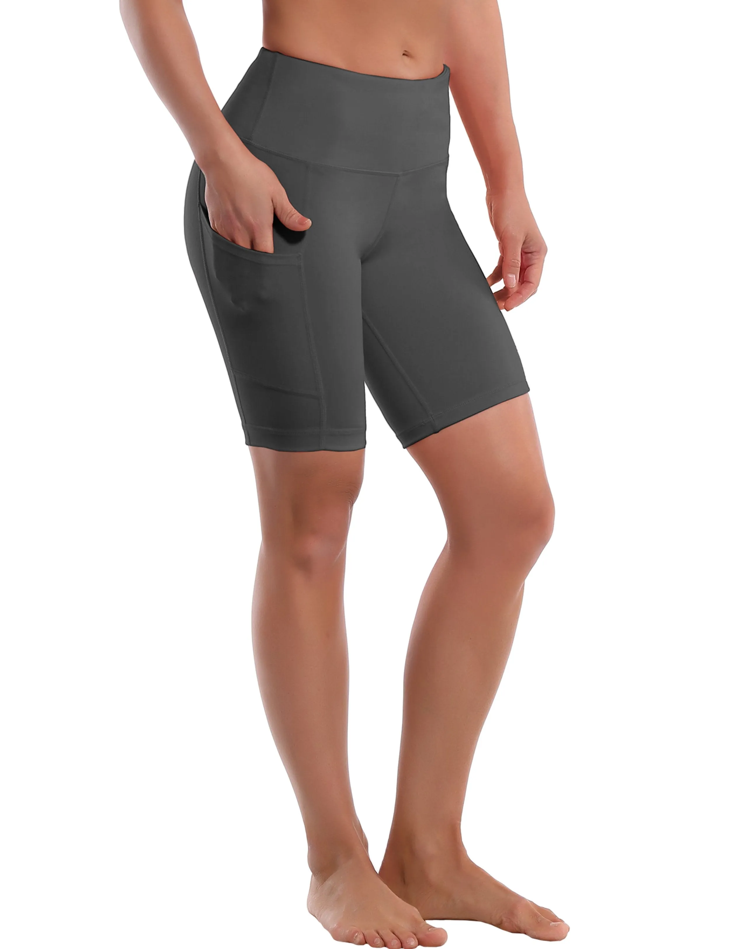 8 Side Pockets yogastudio Shorts shadowcharcoal ins_yogastudio