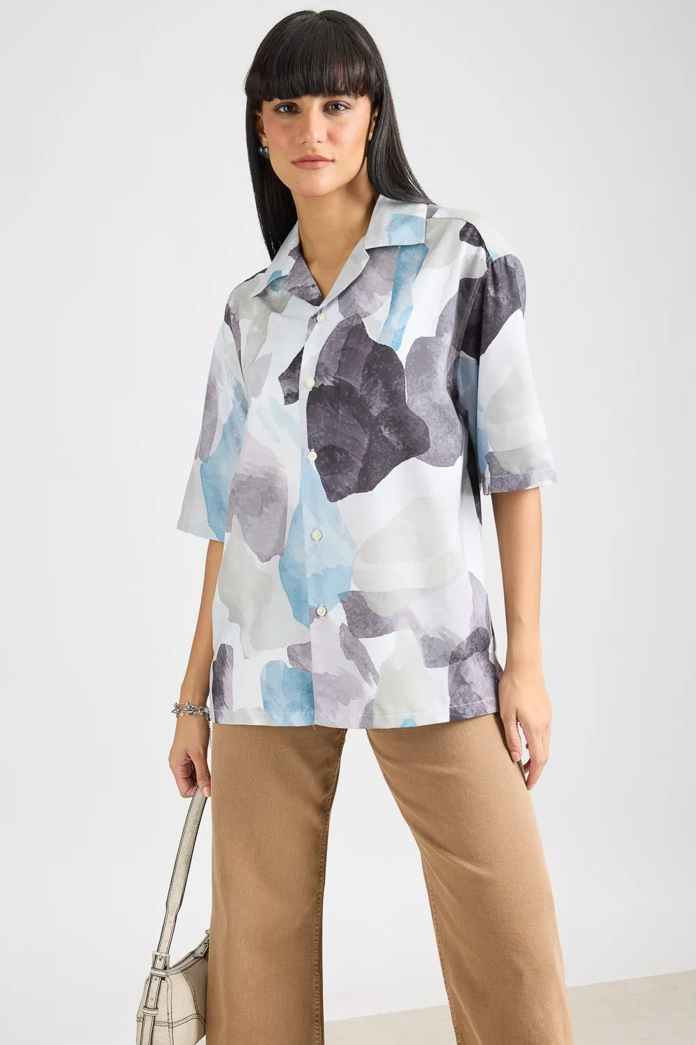 Abstract Printed Women's Shirt