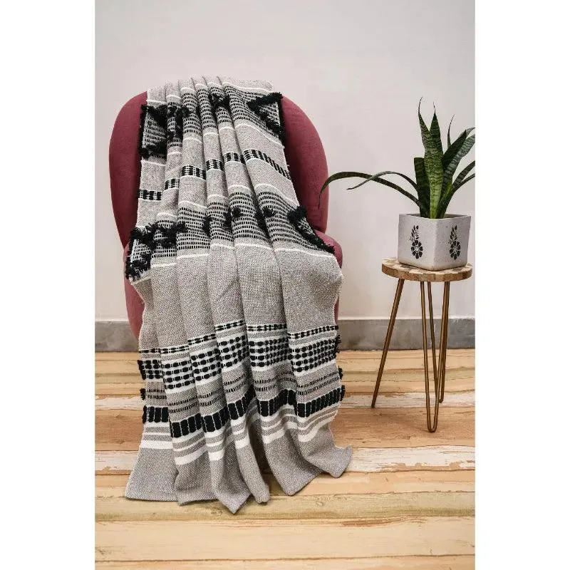 Aesthetic Bloom Cotton Throw | 60 x 50 Inches