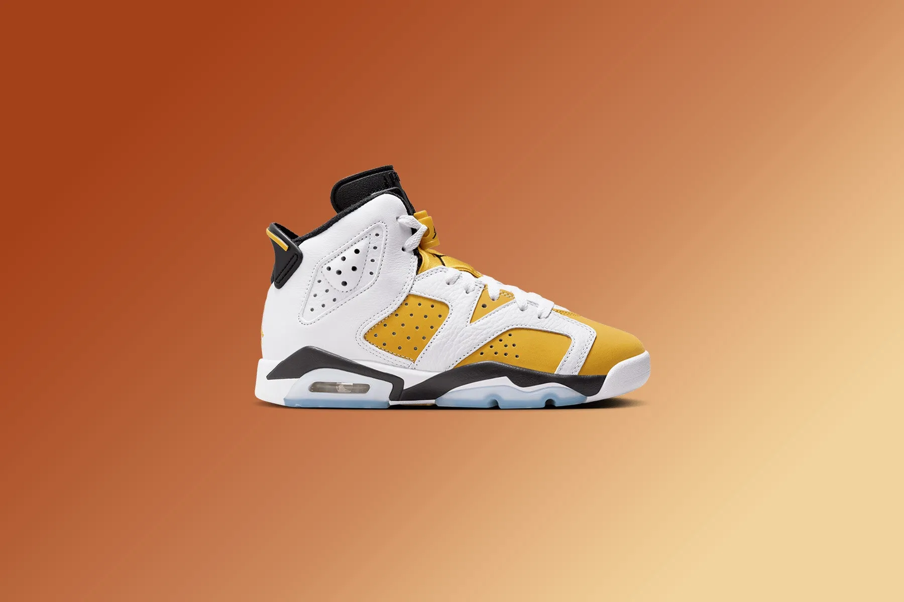 Air Jordan 6 Retro (GS) - White/Yellow Ochre/Black