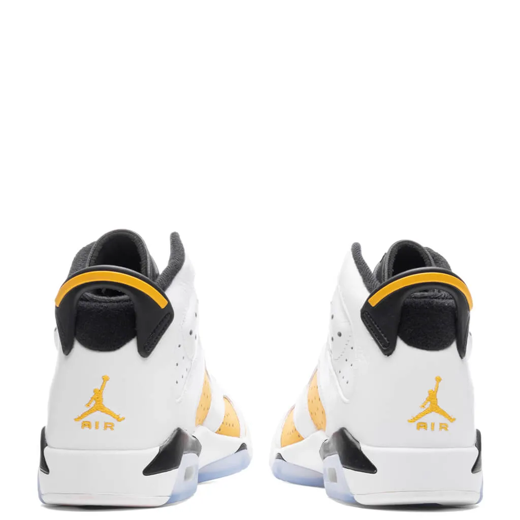 Air Jordan 6 Retro (GS) - White/Yellow Ochre/Black