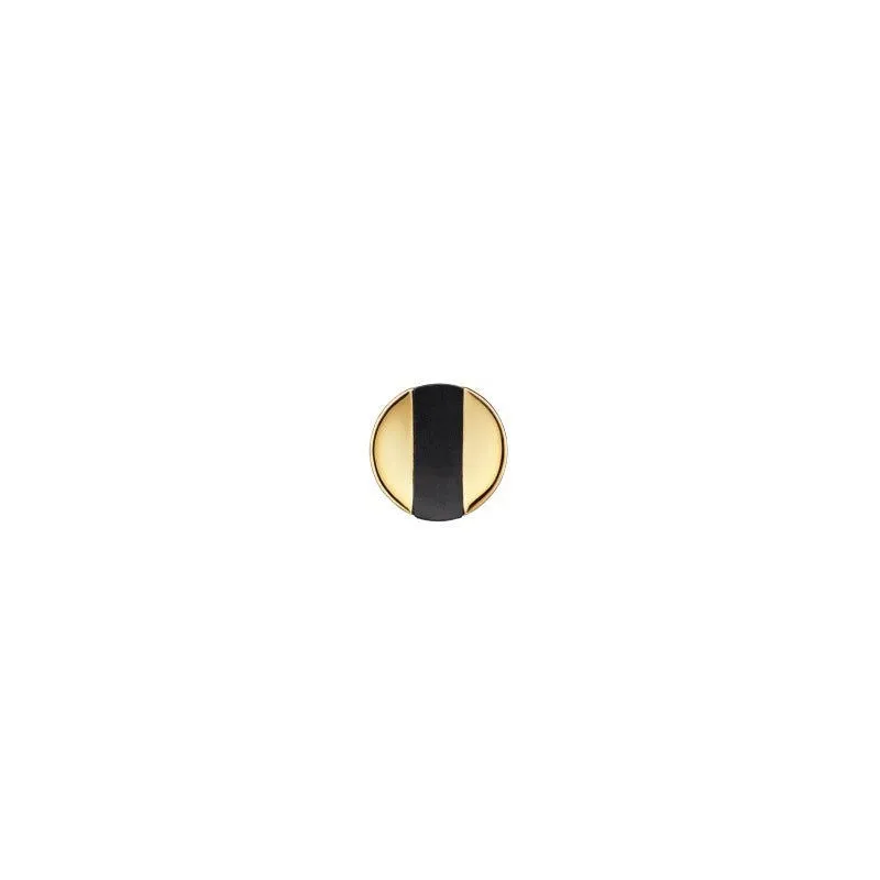 Albert Striped 18K Gold Stud