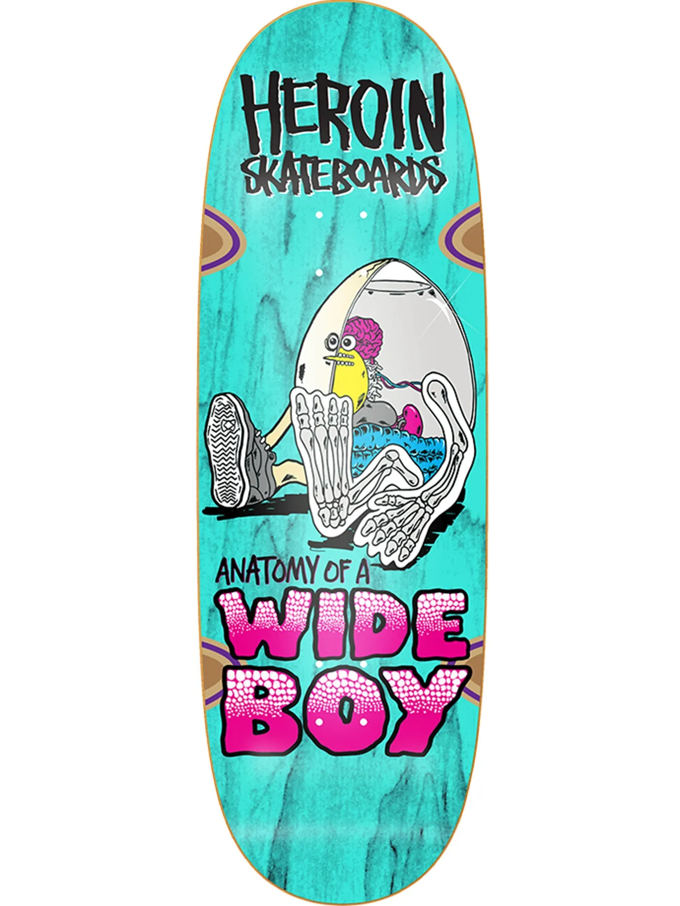 Anatomy Of A Wide Boy 10.4 Old School Skateboard Deck