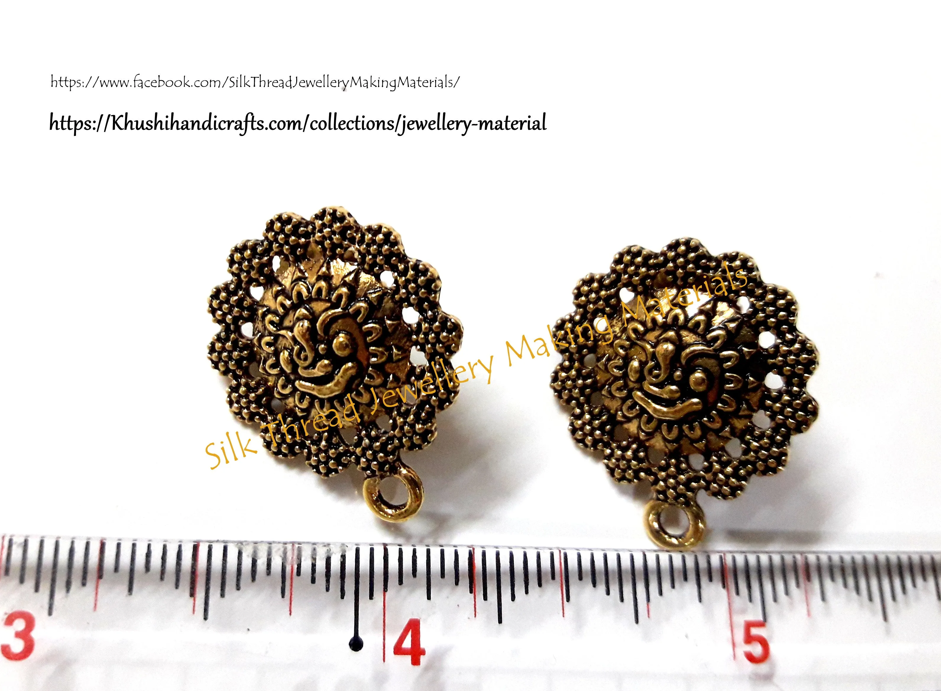 Antique Gold / Silver Ganesha Stud/studs -ST1