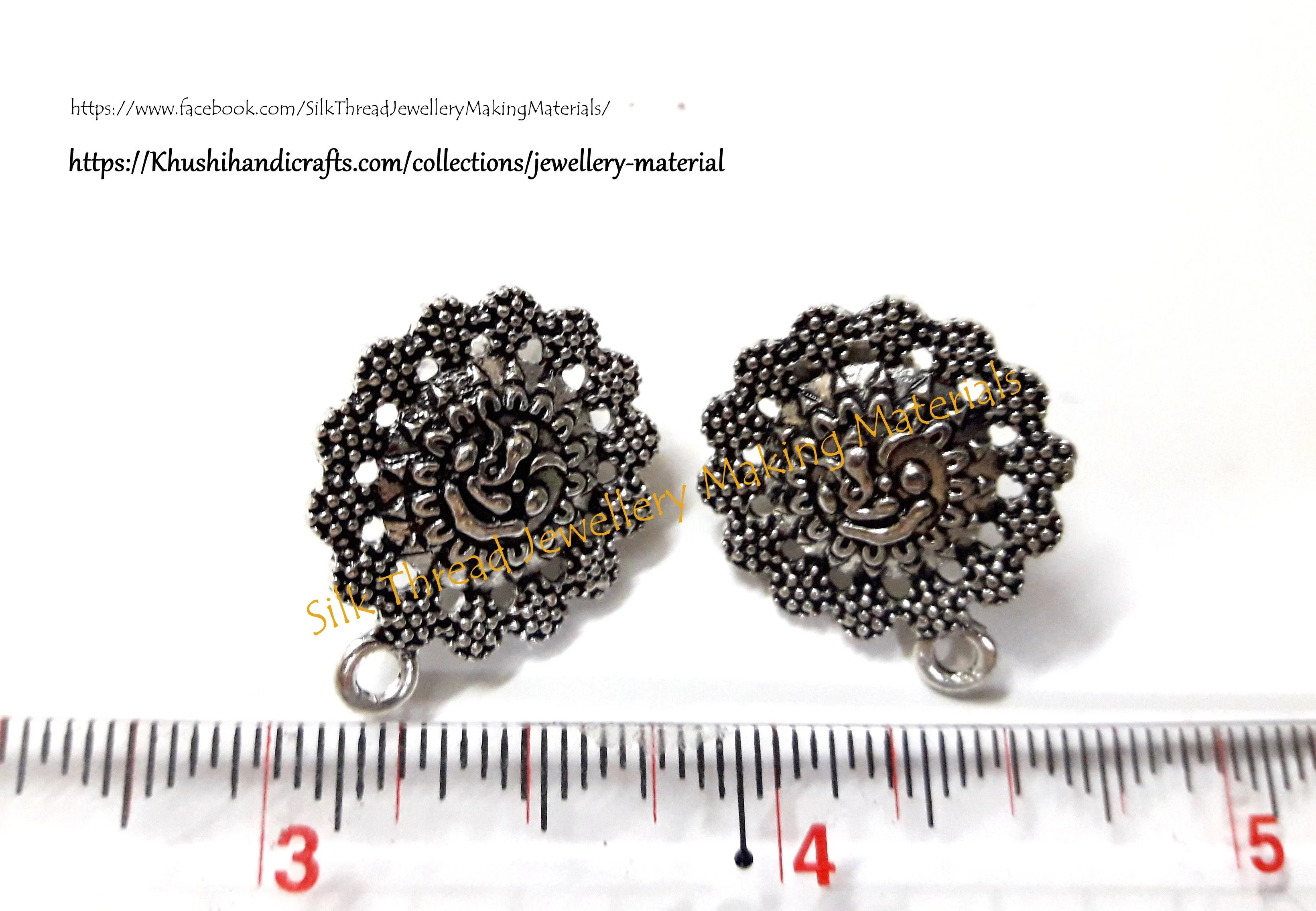 Antique Gold / Silver Ganesha Stud/studs -ST1