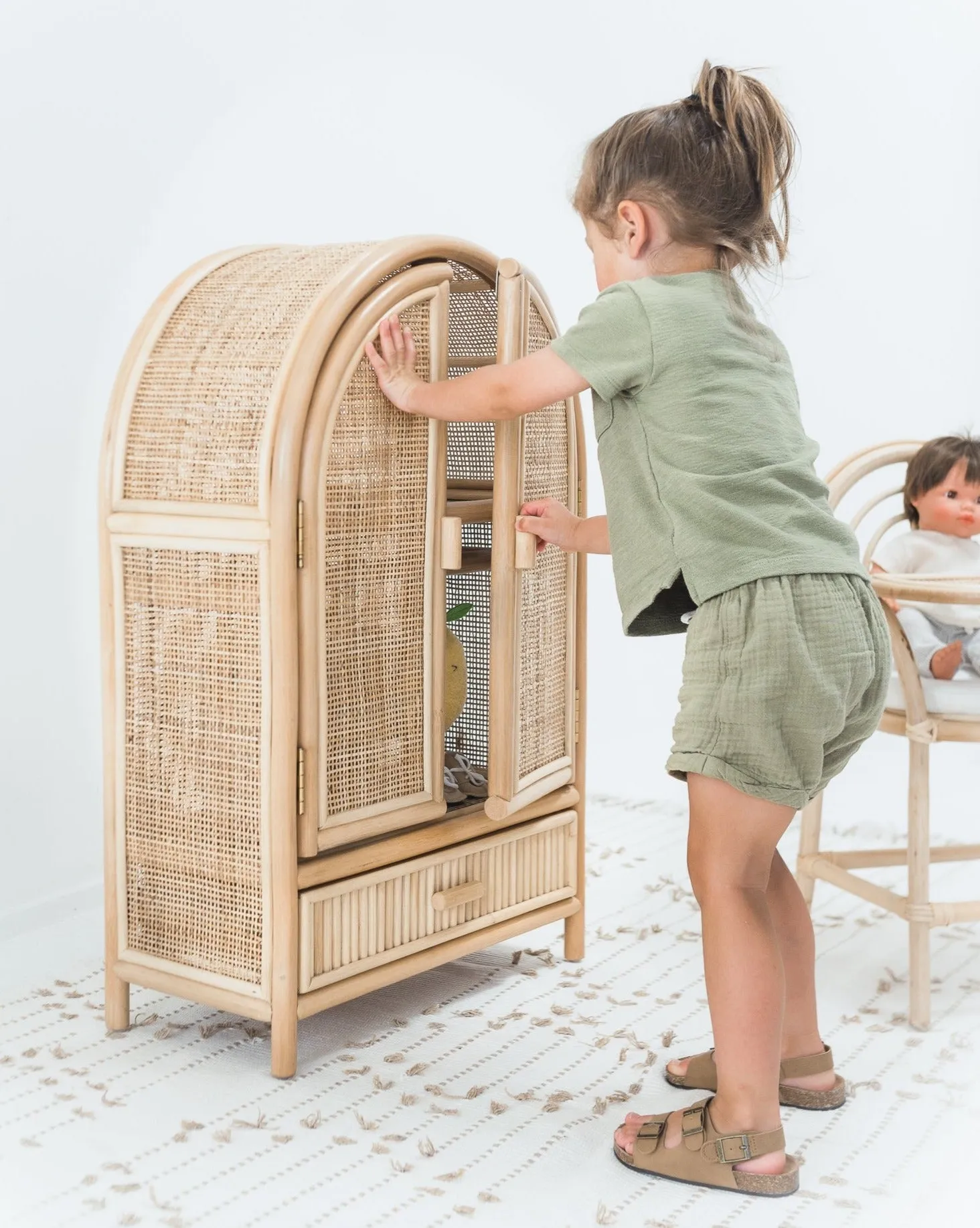 Artisan Rattan Sloane Rattan Doll Cabinet