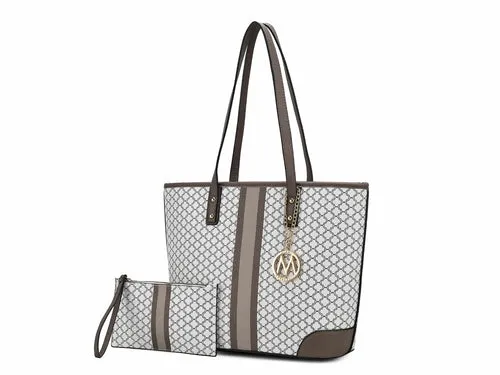 Arya Vegan Leather Women’s Tote Bag with Wristlet Pouch– 2 pieces