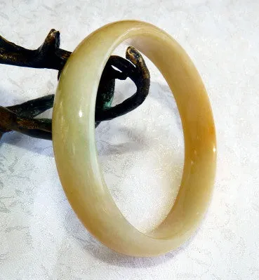 Auspicious Old Mine Hong Color Burmese Jadeite Bangle Bracelet 56 mm (BB2980)