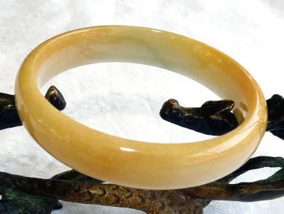 Auspicious Old Mine Hong Color Burmese Jadeite Bangle Bracelet 56 mm (BB2980)