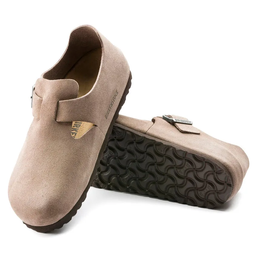 'Birkenstock' Women's London Suede Leather Shoe - Taupe