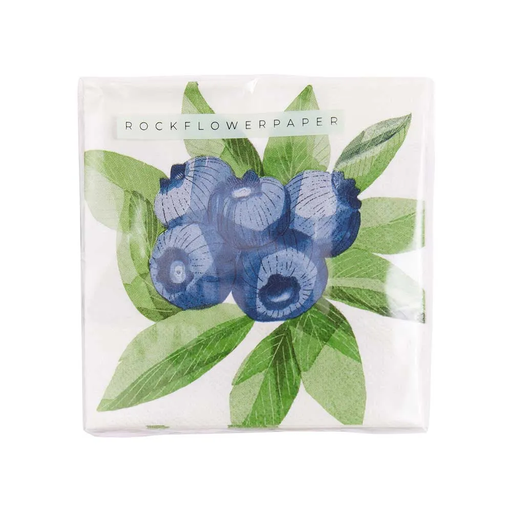 Blueberry Bunch Paper Cocktail Napkins (Pack of 20)