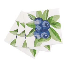 Blueberry Bunch Paper Cocktail Napkins (Pack of 20)