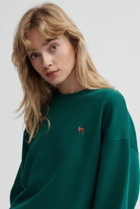 Bluza z bawełny organicznej / 17 / 16 / vintage green / roe-deer