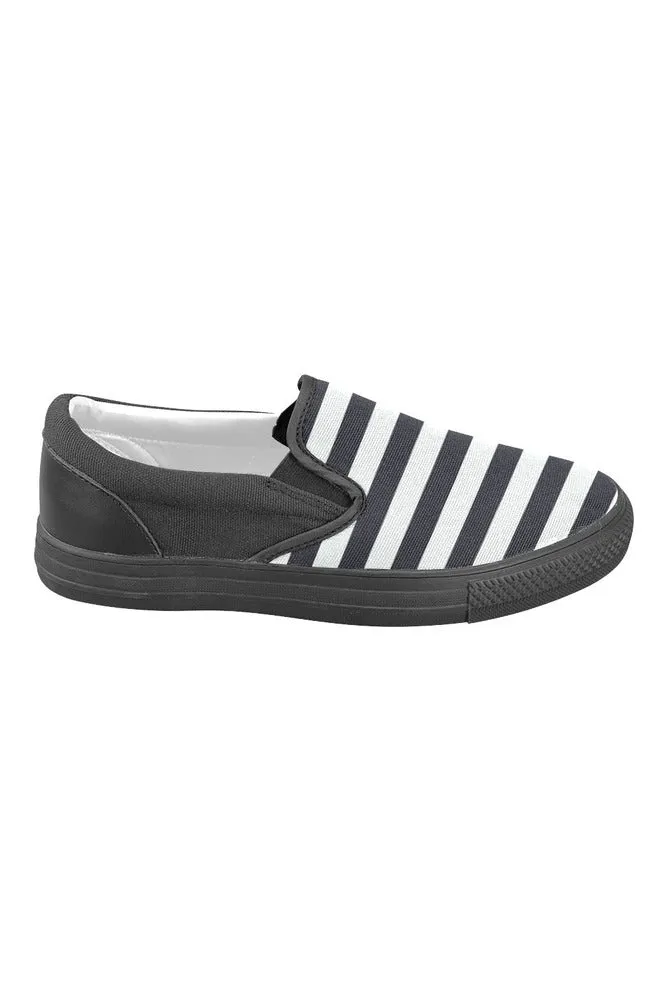 Bold Stripe Men's Slip-on Canvas Shoes