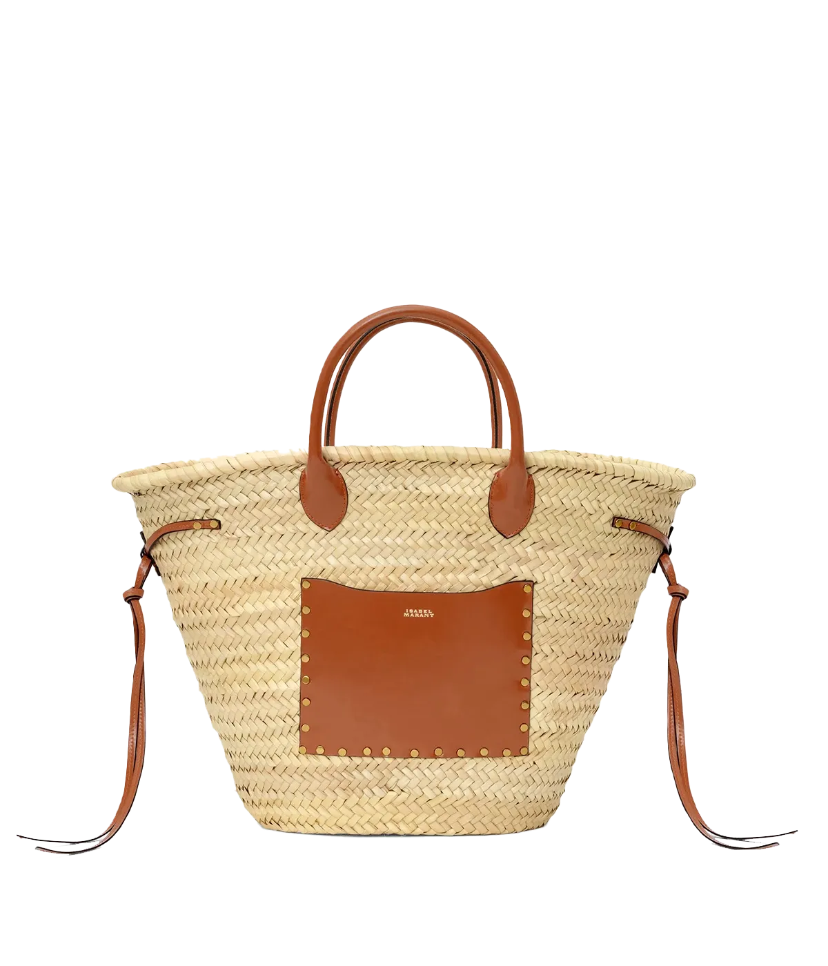 Cadix Medium Tote in Natural & Cognac