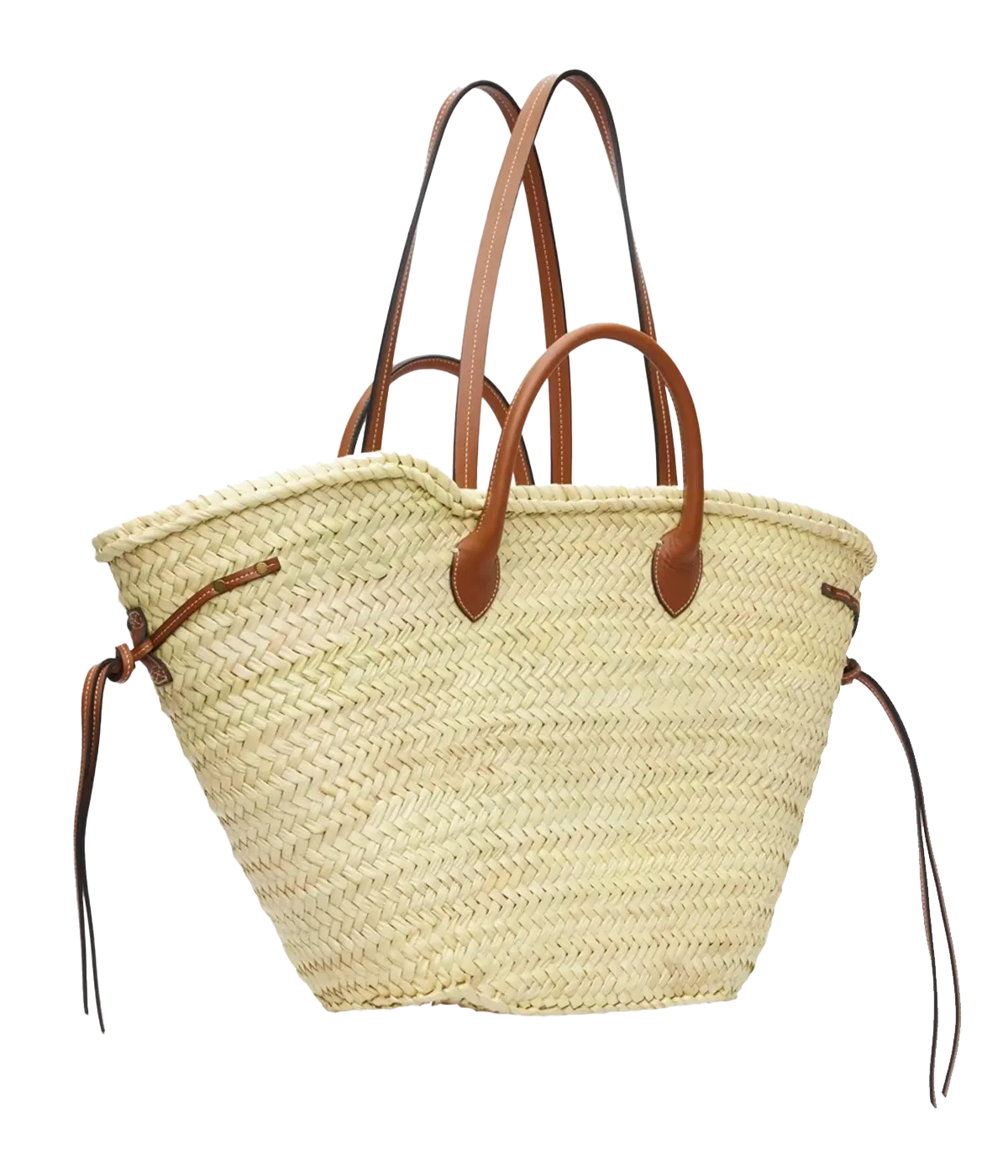 Cadix Medium Tote in Natural & Cognac