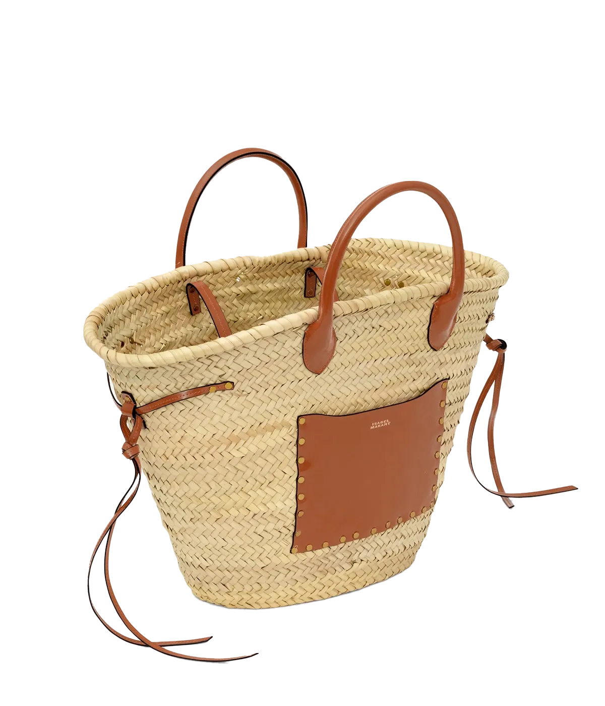 Cadix Medium Tote in Natural & Cognac