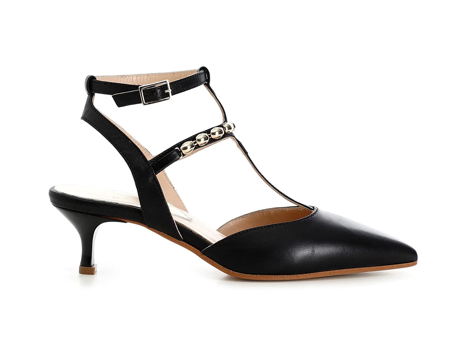 CafèNoir Décolleté Slingback Elegante Cinturino caviglia Pelle