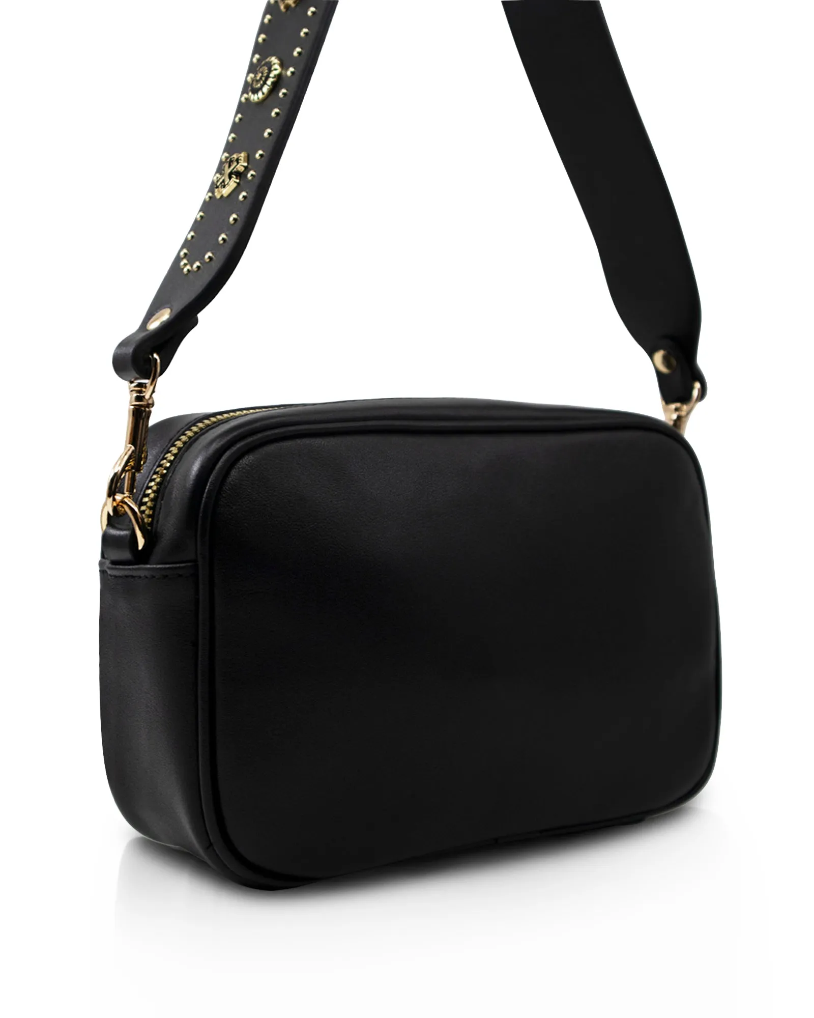 Camera Bag Studded - Black / Gold