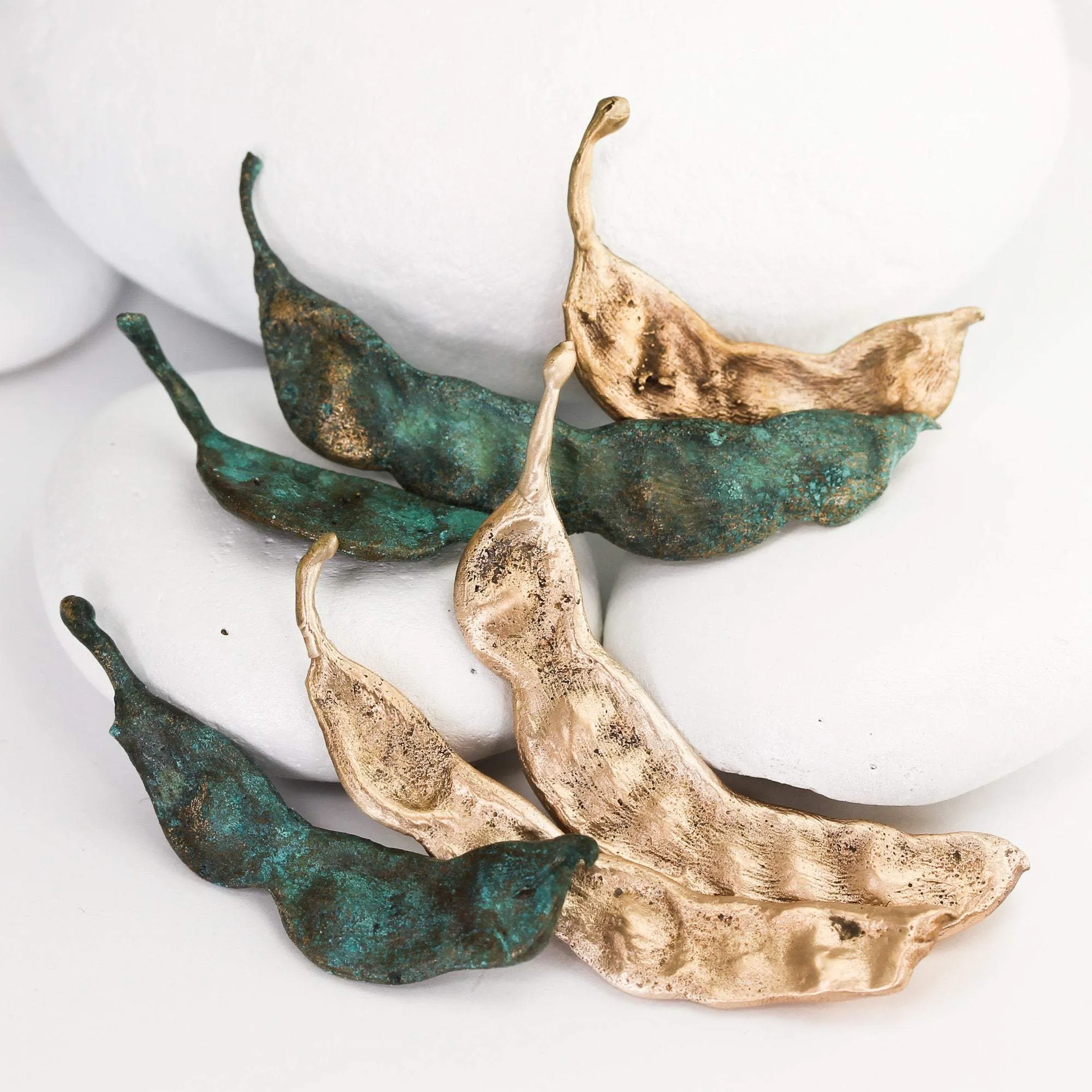 Cast Bronze Desert Mesquite Seed Pods on Plaque