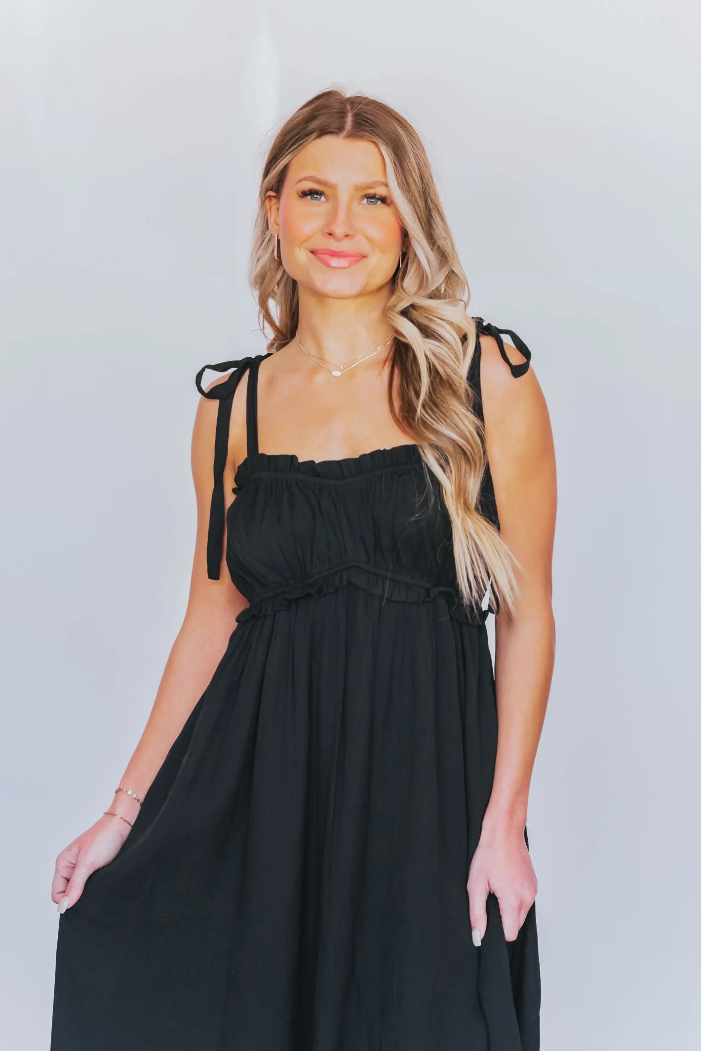 Cause for Commotion Black Maxi Dress