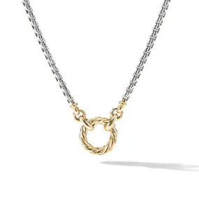 David Yurman Amulet Vehicle Box Chain Necklace with 18K Yellow Gold