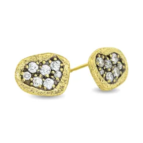 Dew Pond Diamond Stud Earrings in 18k Gold