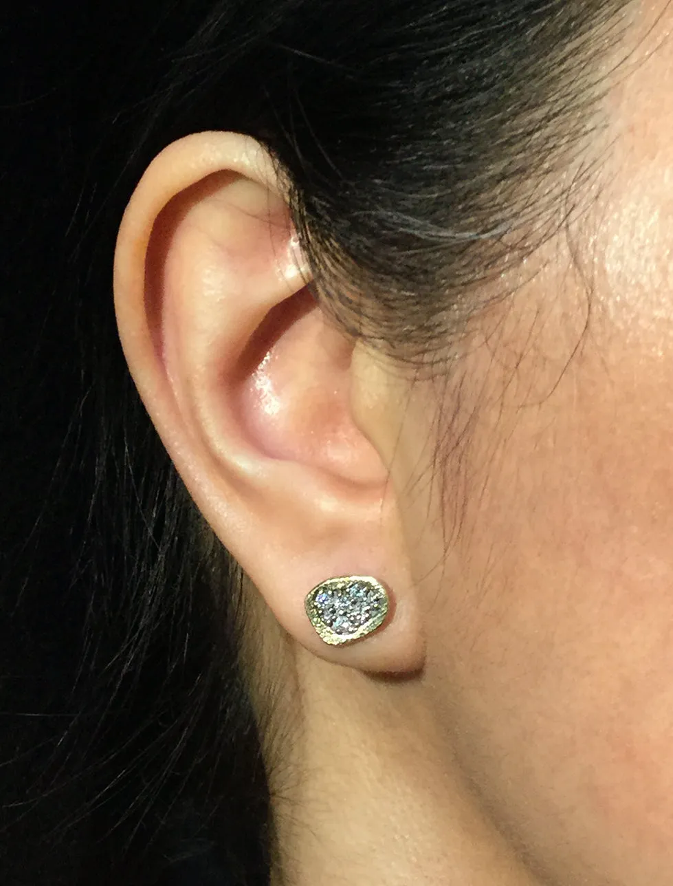 Dew Pond Diamond Stud Earrings in 18k Gold