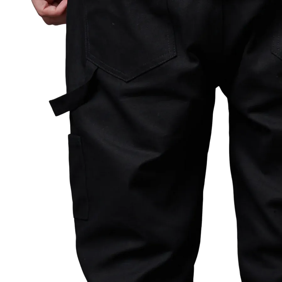 Dolly Noire carpenter trousers in canvas pa904-qf-01 black