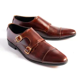 Double Monk Strap leather Executive Men Shoes