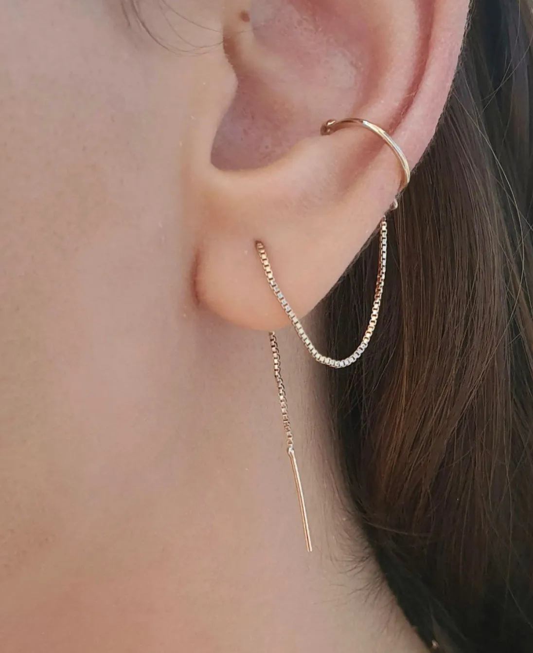 EARCUFF   EARRING CHAIN (one piece)