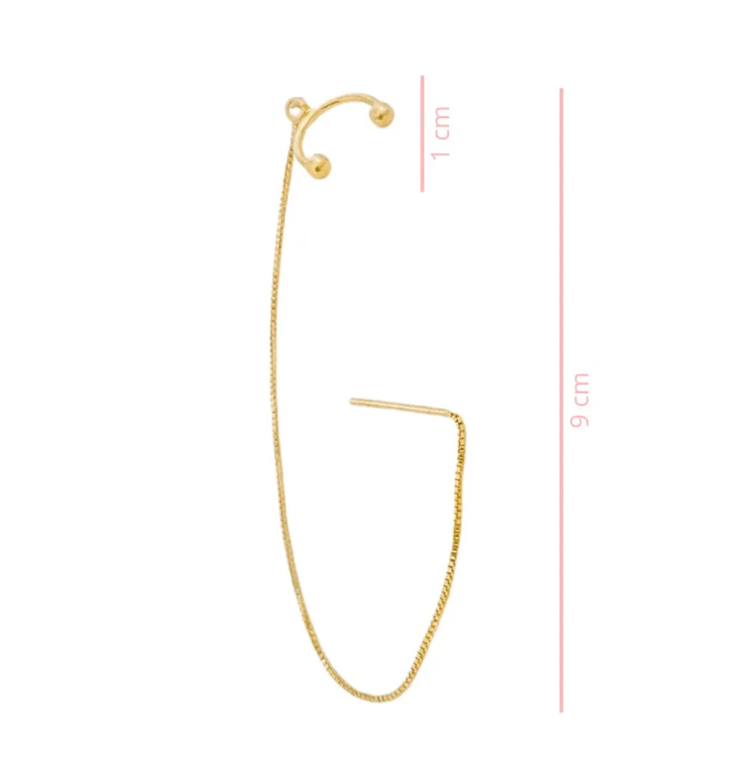 EARCUFF   EARRING CHAIN (one piece)