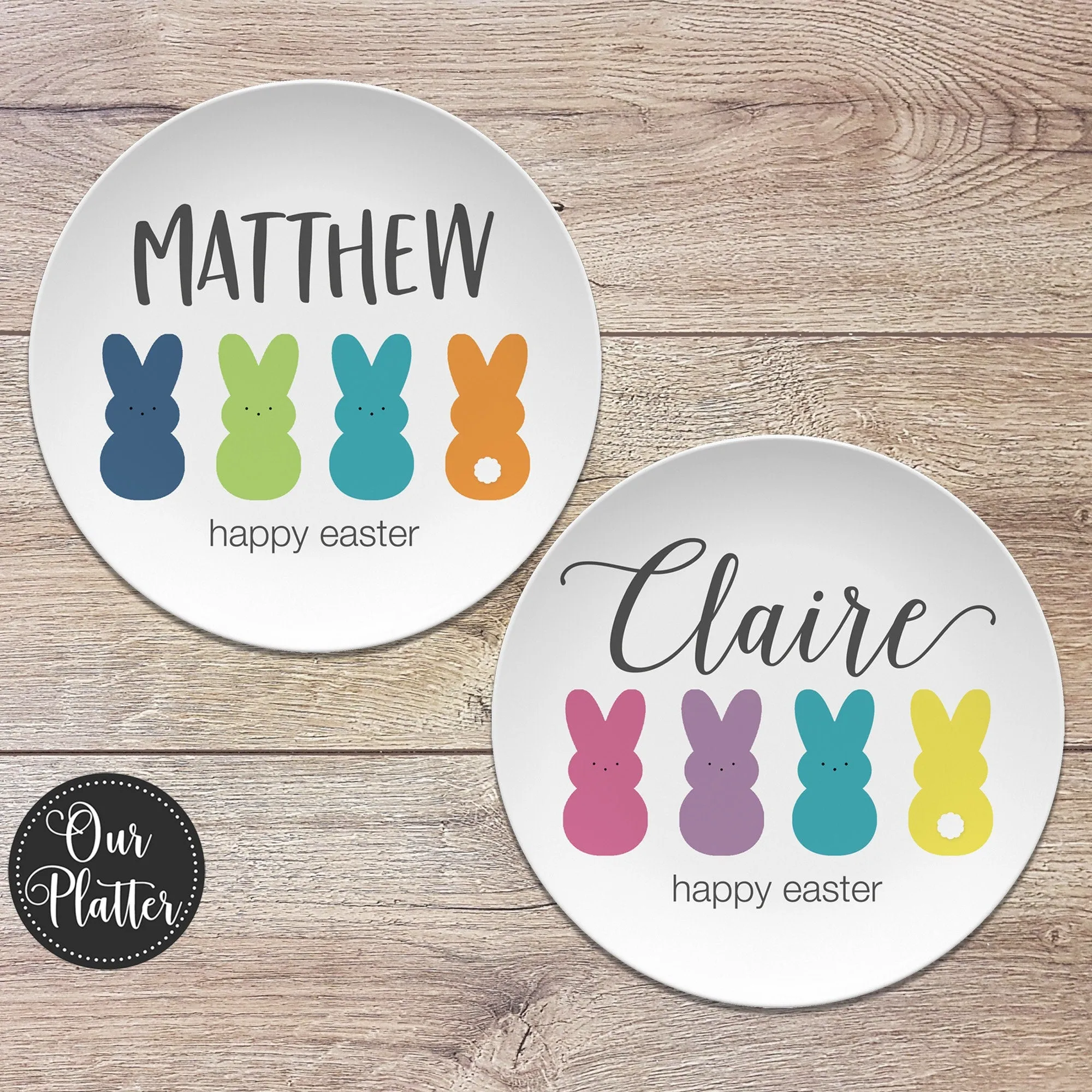 Easter Plate, Bunny Personalized Plates