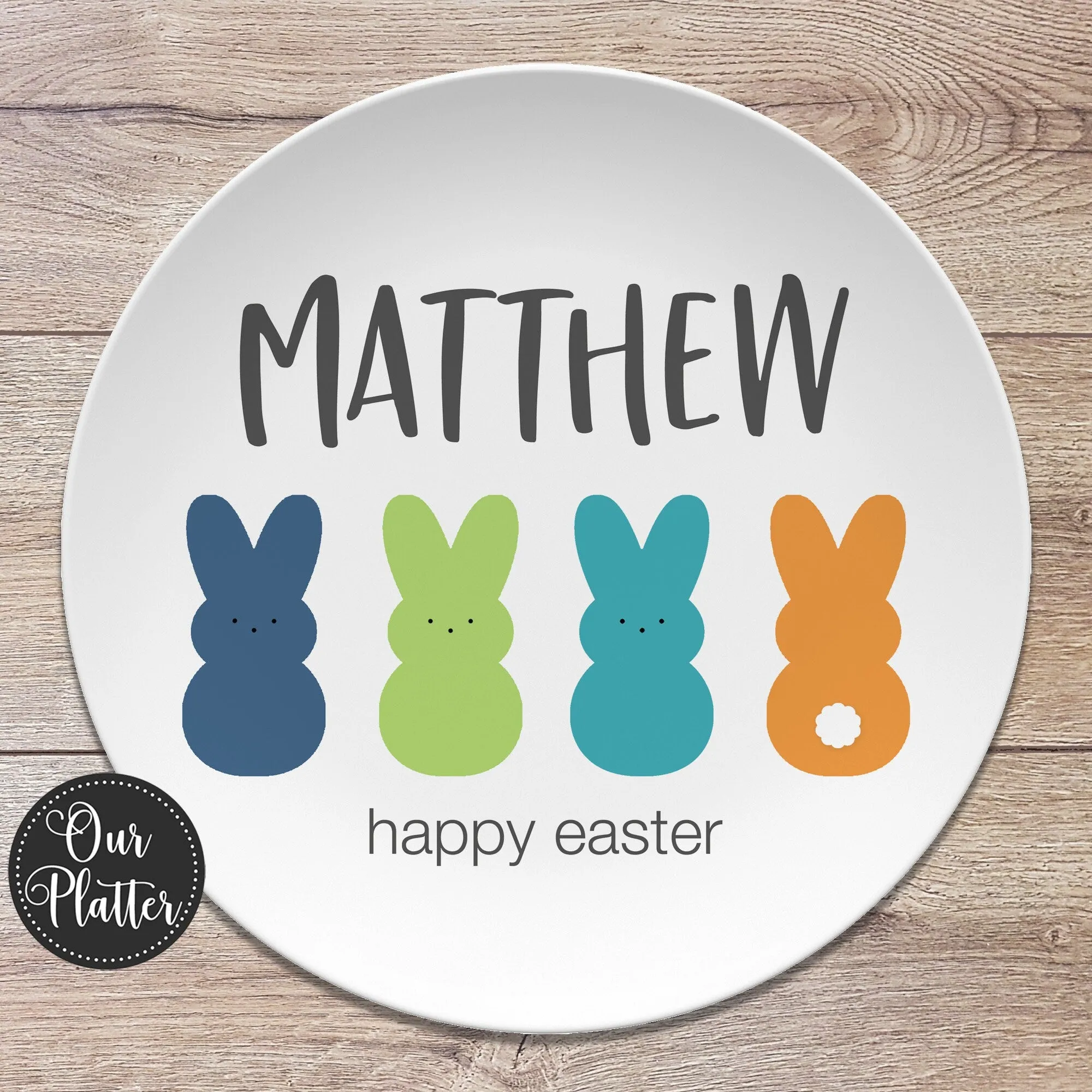 Easter Plate, Bunny Personalized Plates