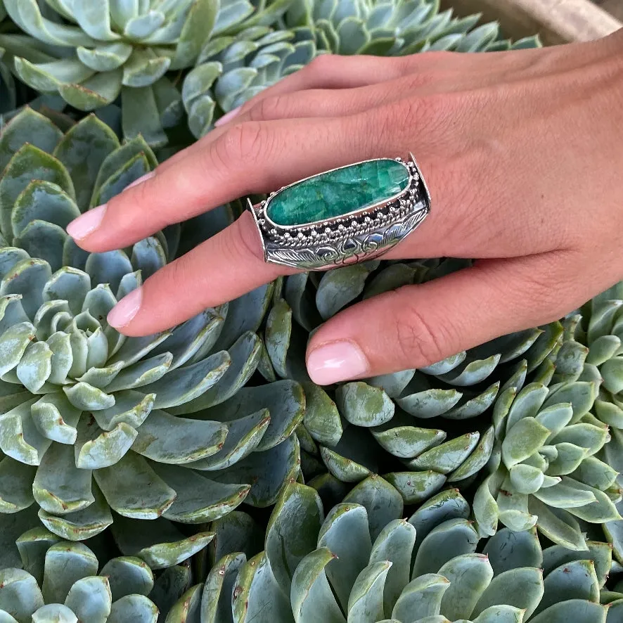 Emerald Quartz Ring - Devani