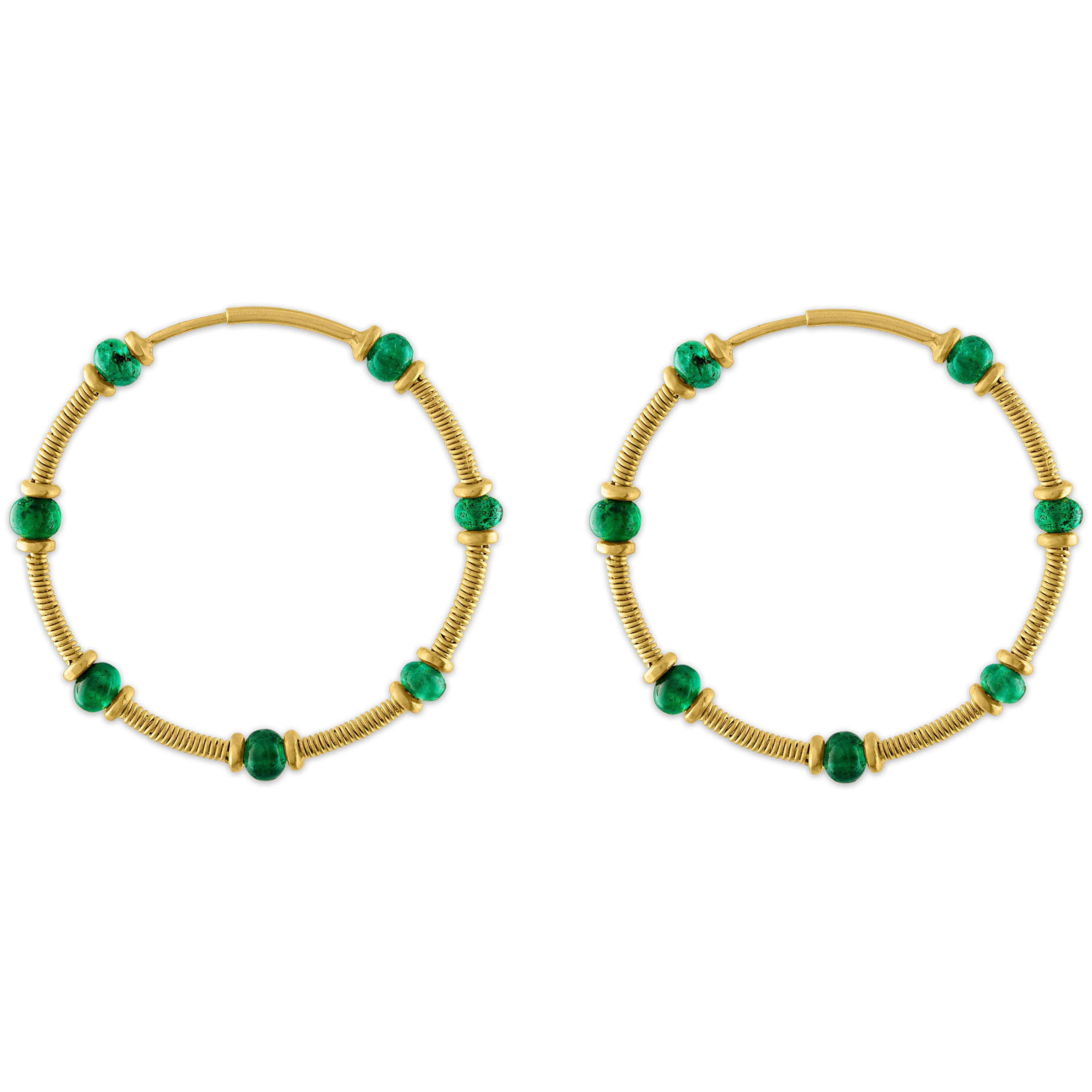 Emerald Zeno Hoop Earrings