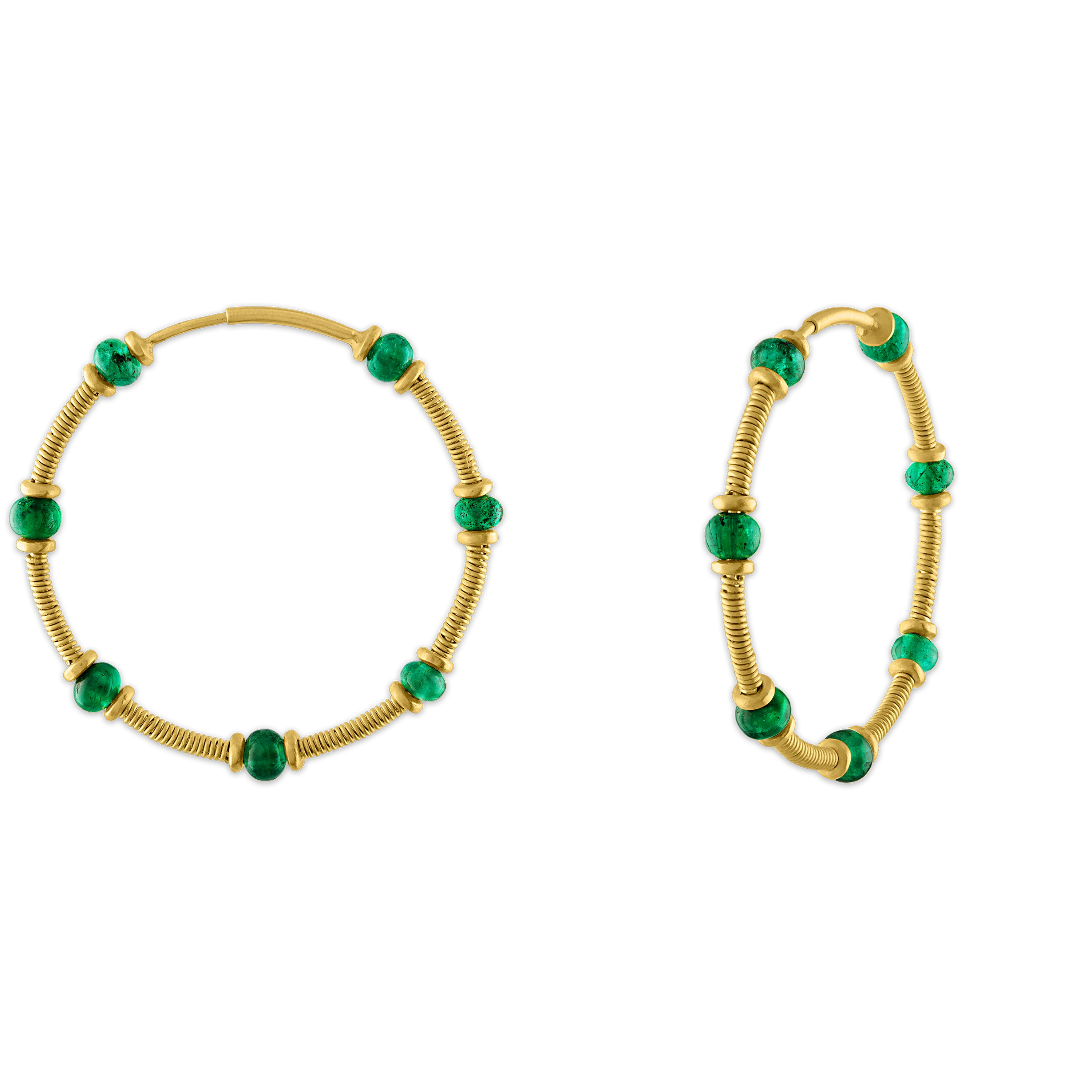 Emerald Zeno Hoop Earrings