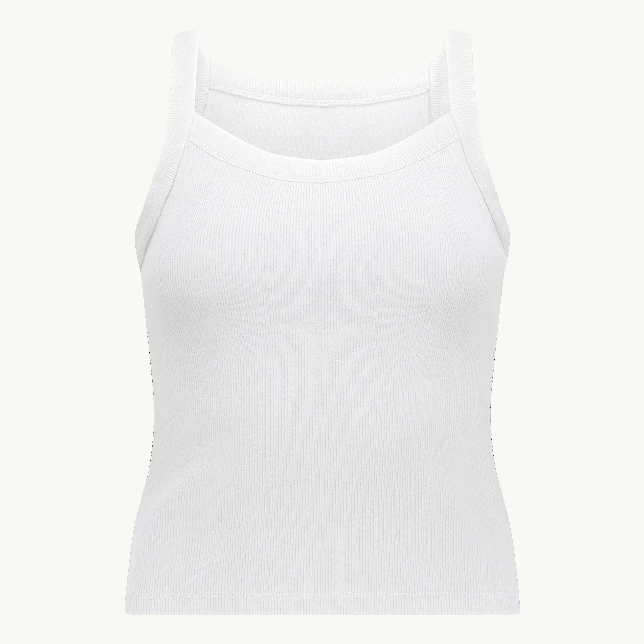 Essential Tank Rib - White