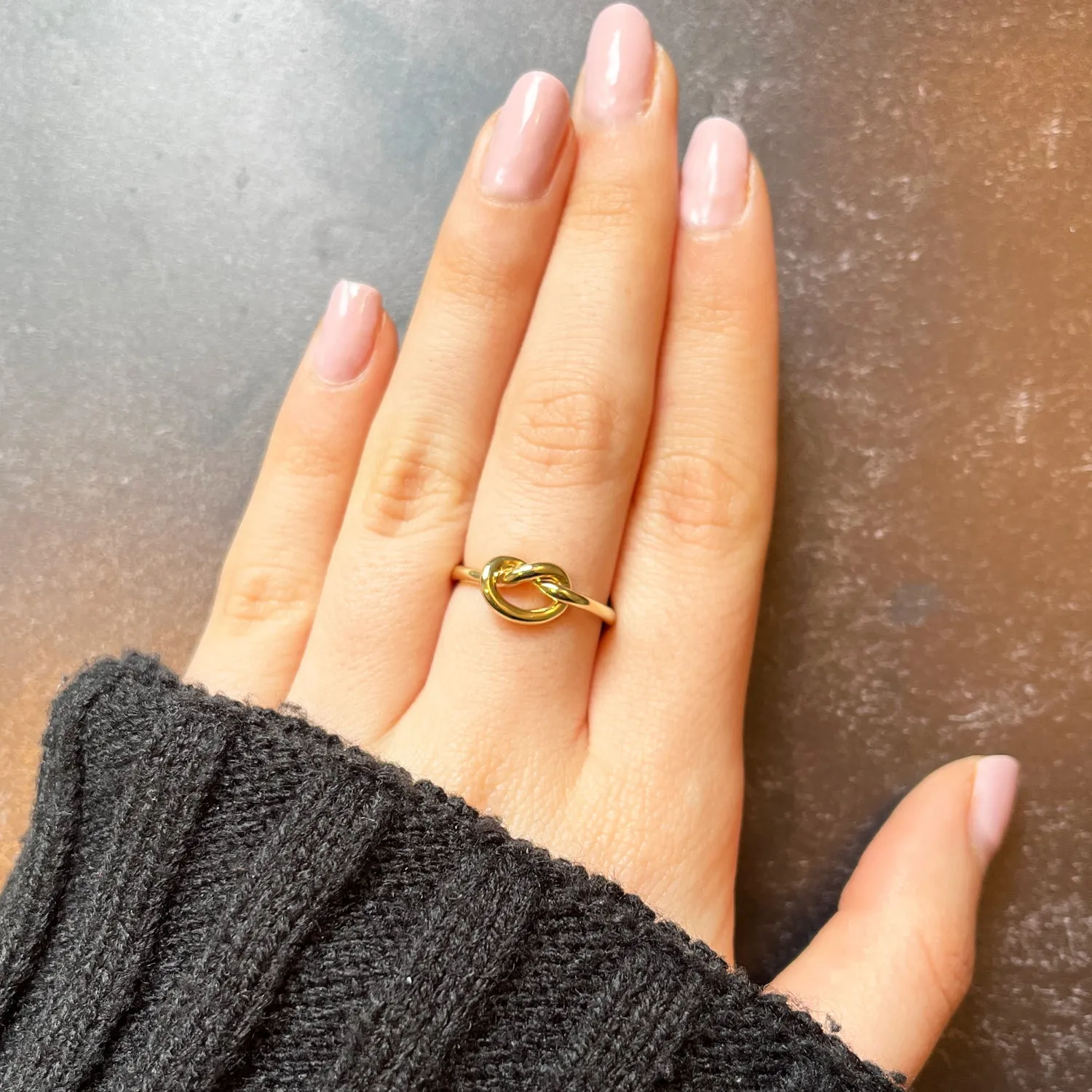 Golden Knot Ring